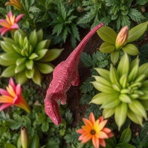 Vintage Mini Unbranded Pink White Belly T Rex Dinosaur 2” A4